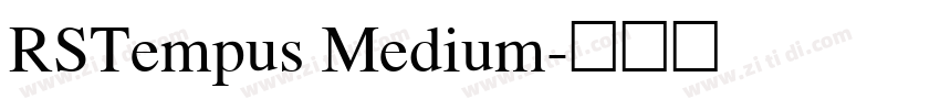 RSTempus Medium字体转换